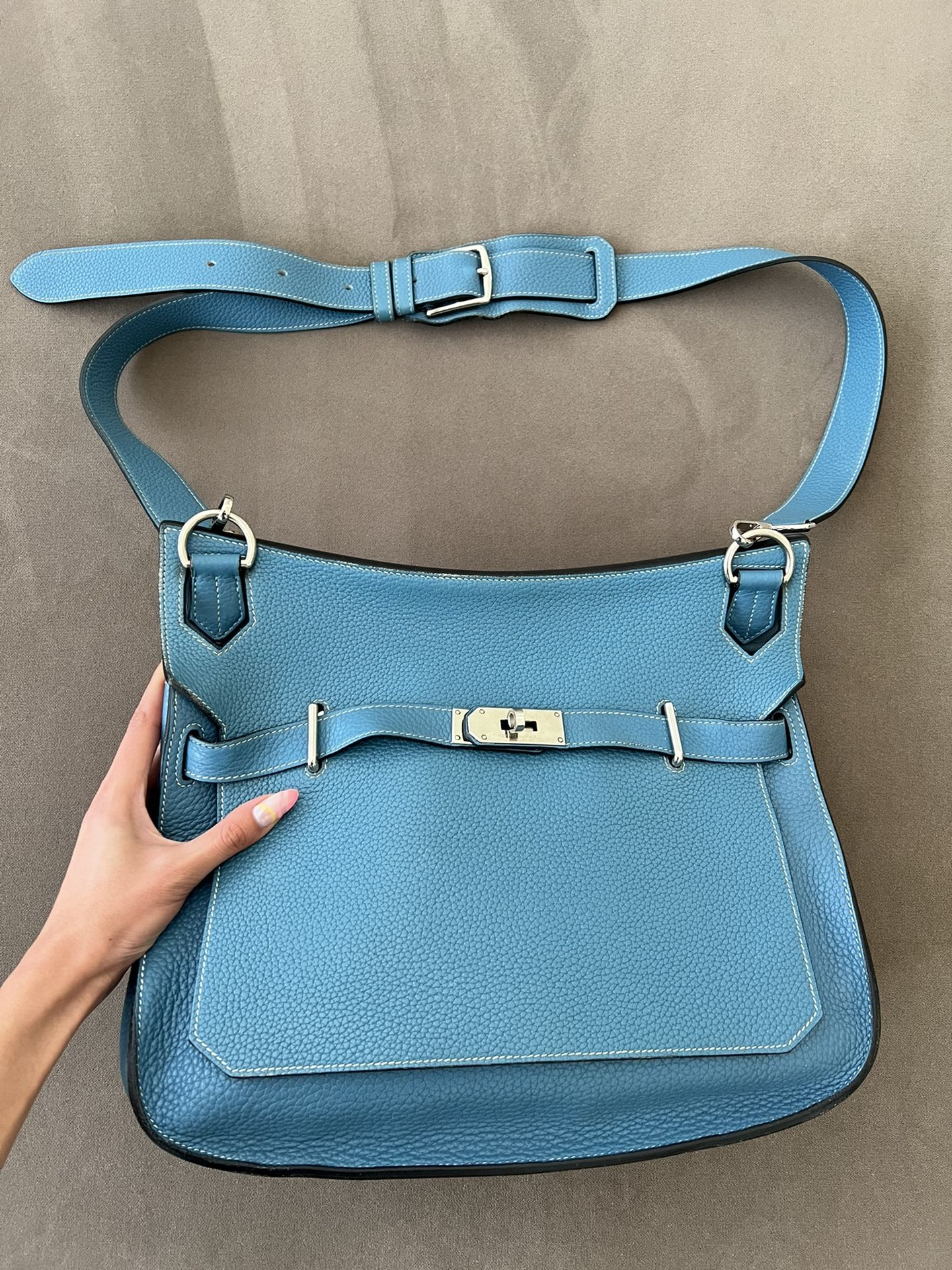 100% Authentic Jypsiere  Hermès 34” Togo leather 