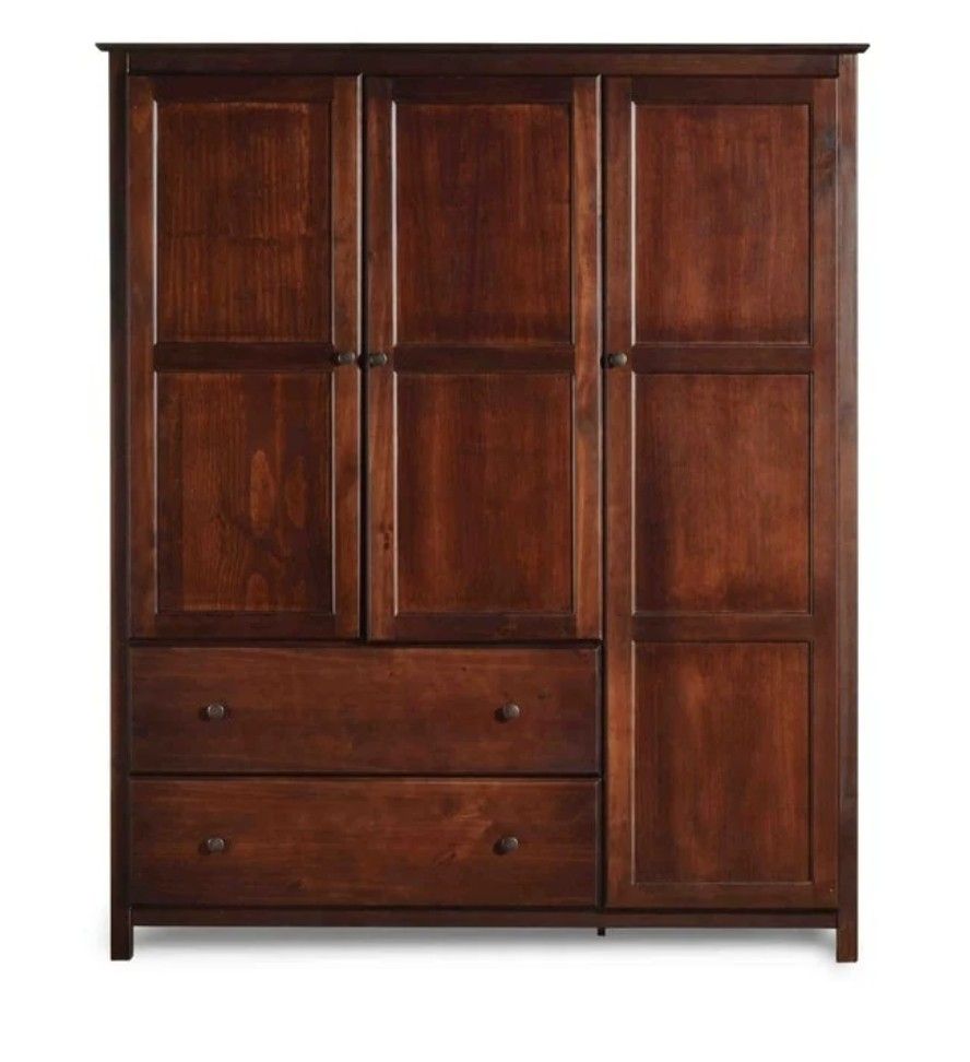 Cherry Wood Finish Bedroom Wardrobe