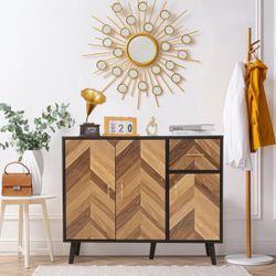 3 - Door Accent Cabinet With Adjustable Shelves