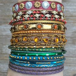 Rainbow bangles set