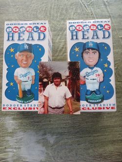Tommy Lasorda & Fernando Valenzuela bobbleheads