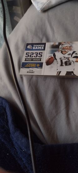 Football 2012 Score Numbers game Tom Brady card card #10. Cash porch pickup Redmond see below