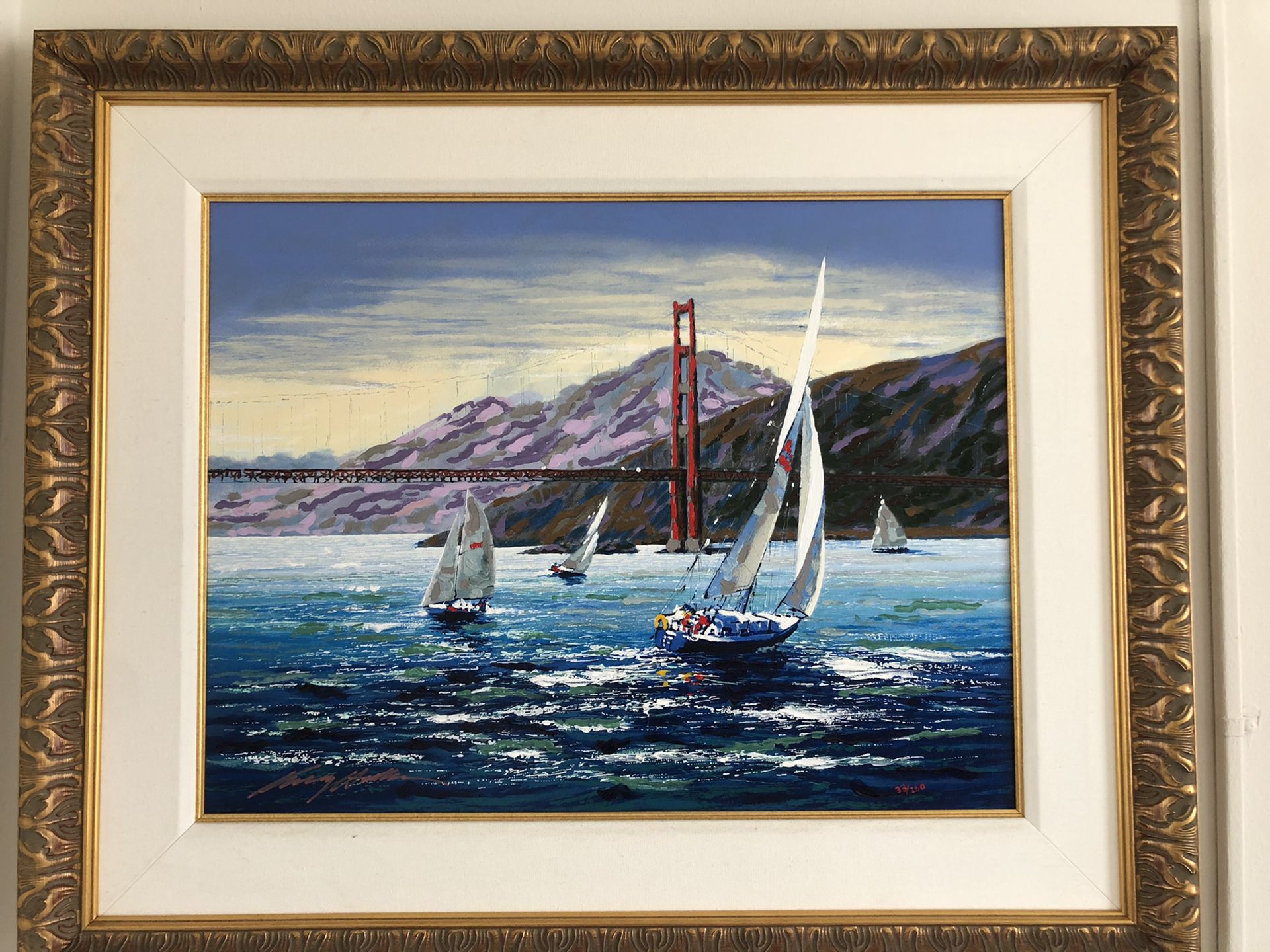 San Francisco Bay Sail Boat Painting