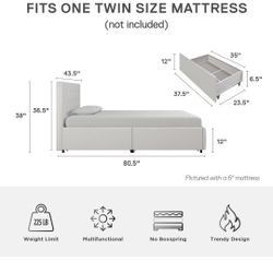 Twin Bed Frame With Storage