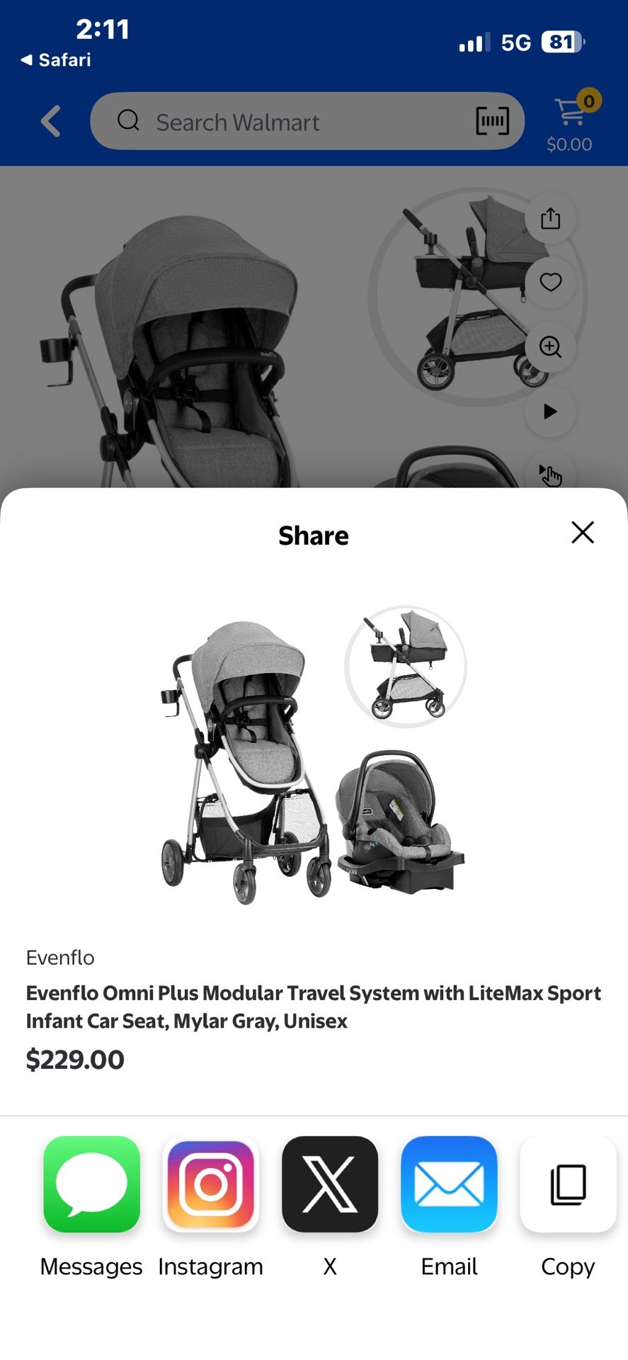 Stroller With Car seat Attachment And Attachment For Carriage Mode