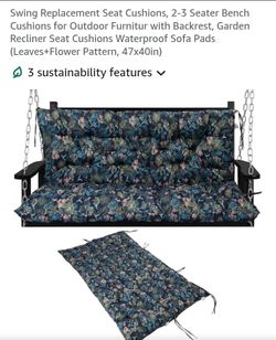 outdoor swing cushion 55x40