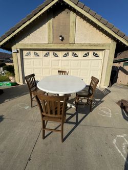 Rustic Dining Table With 4 Chairs