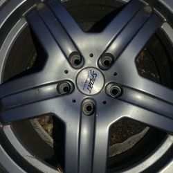 Audi 17in Rims Chrome Black 