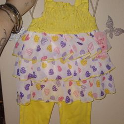 Yellow Dress With Pants