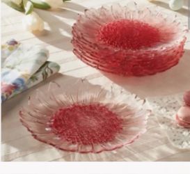Princess House Platos Medianos De Crystal Wild Flower Juego De