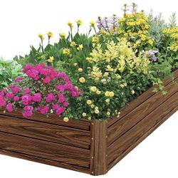 Galvanized Raised Garden Bed/Brown Color