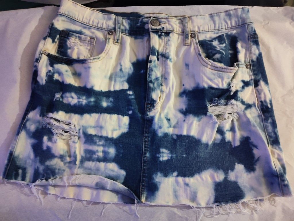 Aeropostale Tie-dye Denim Shorts