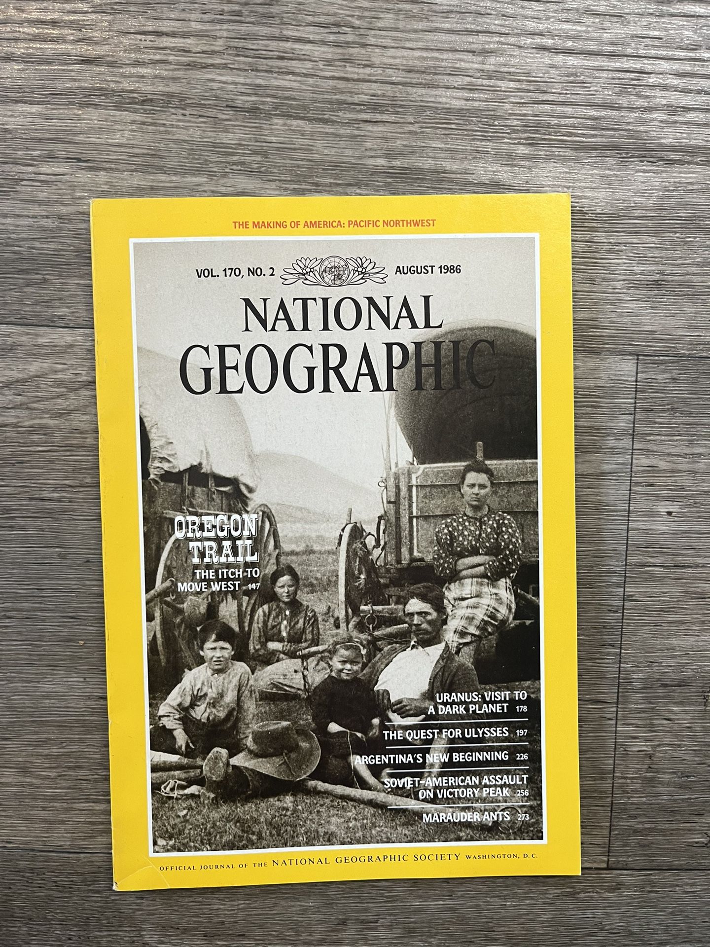 NATIONAL GEOGRAPHIC Magazine, AUGUST 1986, OREGON TRAIL, URANUS, ULYSSES!