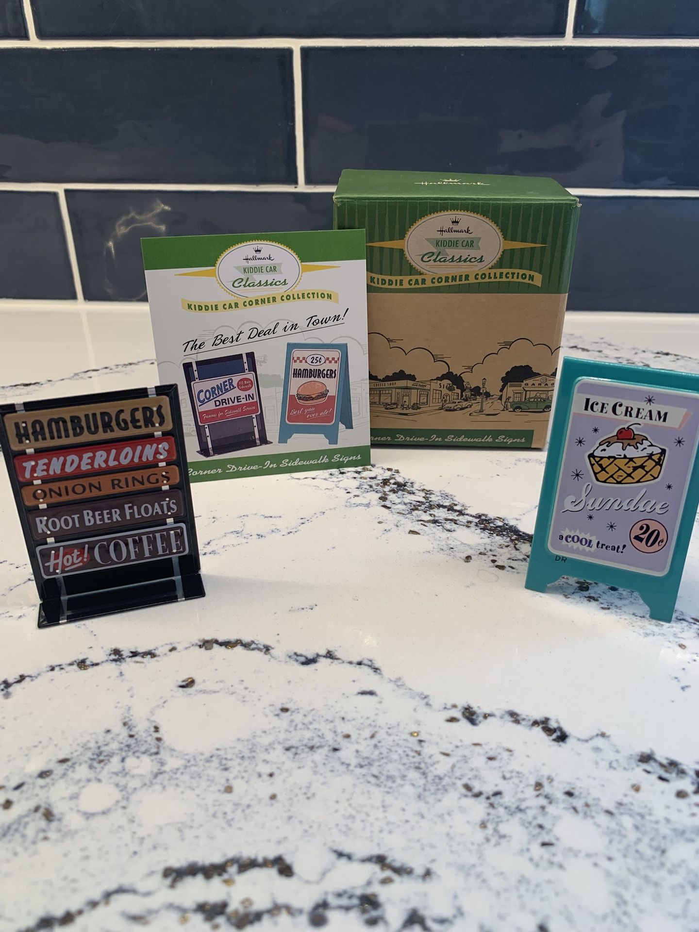 Hallmark Kiddie Car Corner Collection Drive-In Signs