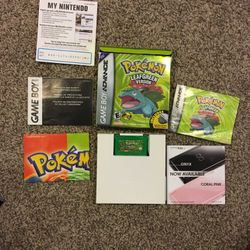 Pokemon Leaf Green Complete In Box