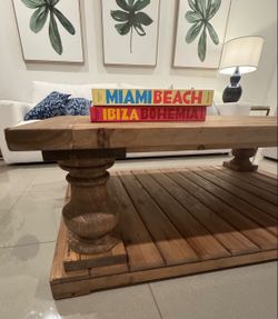 Teak wood coffee table