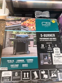 Charbroil 5 burner with side burner & griddle insert