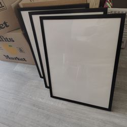 Set of 3 Black Plastic Picture Frames