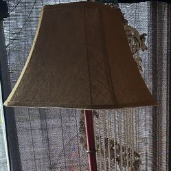 Vintage Red Floor Lamp Comes With Shade
