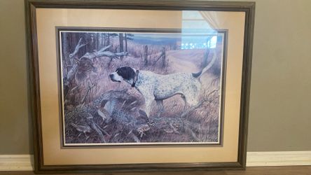 Beautifully Framed Hunting Print Of Lee Rogers Painting