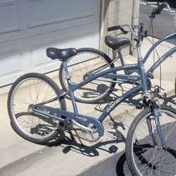 2 TOWNIE BY ELECTRA BIKES 3 SPEED HIS AND HER MALE AND FEMALE BIKES