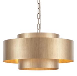Gold Tiered Drum Pendant Chandelier