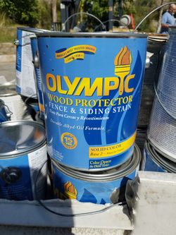 We have a lot of gallons paint brand Olympic,