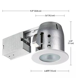 Globe Electric LED Shower 4 in. White Recessed Kit 91204