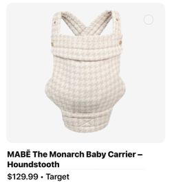 MABĒ The Monarch Baby Carrier Houndstooth