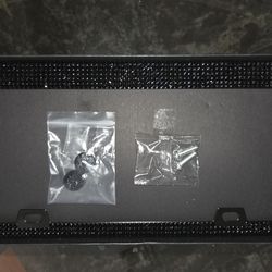 New black bling license plate cover