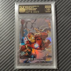 Iron Man foil Camon 2014 card Disney Marvel MANA GRADED GEM MINT 10 POP 1