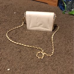 Used White Purse 