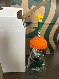 Starbucks snoopy glass cup