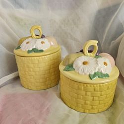 Vintage Handmade Ceramic Canisters