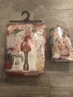 Apple white costume,size 10-14 child