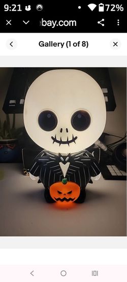 Rare- Jack Skellington- Blow Mold- The Nightmare Before Christmas"- Halloween- Works- Collector- Gift- Autumn- Decor- Kitsch- 13 1/2 inch