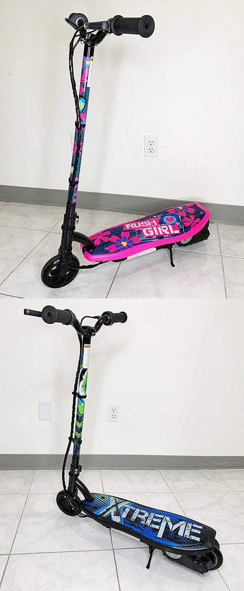 $70 NEW Kids Teens Electric Scooter Hand Brake Kick Stand Rechargeable Battery (29x8x35”)