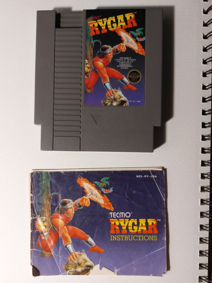 NES Rygar 5 Screws Cart And Manual