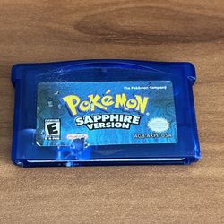 Pokemon Sapphire Version (Nintendo GameBoy Advance, GBA) Authentic - Dry Battery