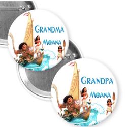 Moana/ Pins Buttons/ Birthday/ Baby Shower 