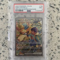 ENG Journey Together SIR Hop’s Zacian EX #186 PSA 9