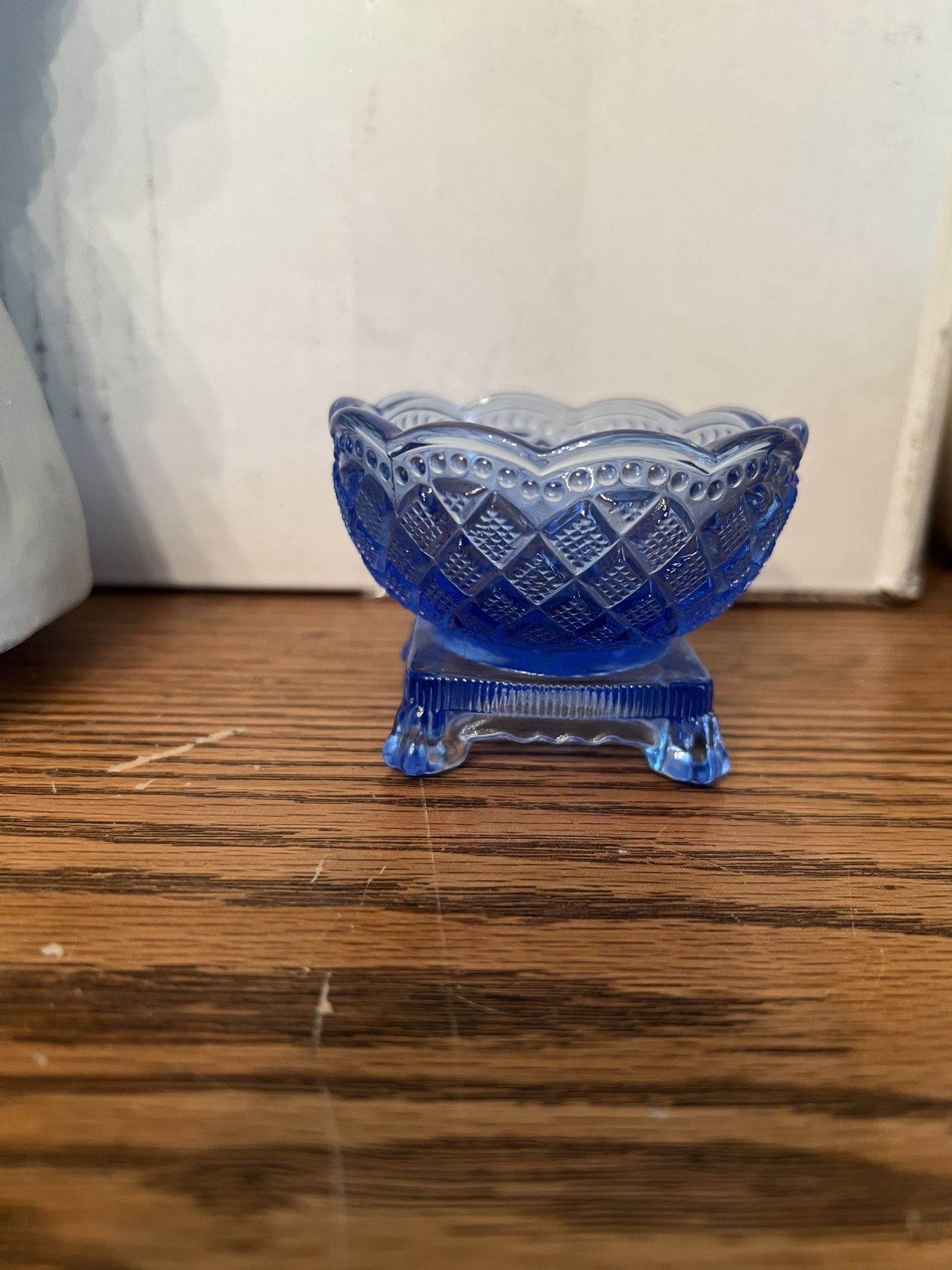 Vintage Fostoria Avon Master Salt Cellar Diamond Pattern 1960’s.