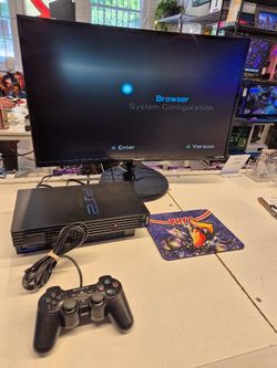 PlayStation 2 PS2 Fat SCPH-50001/N SN F(contact info removed)4 W/ DualShock 2 Controller + 128GB Memory Card + HDMI Adapter $120