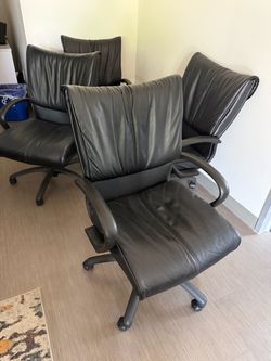 Leather Desk Chairs x 5
