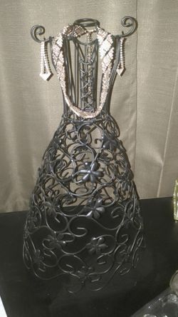 Jewelry holder plus necklace and earrings