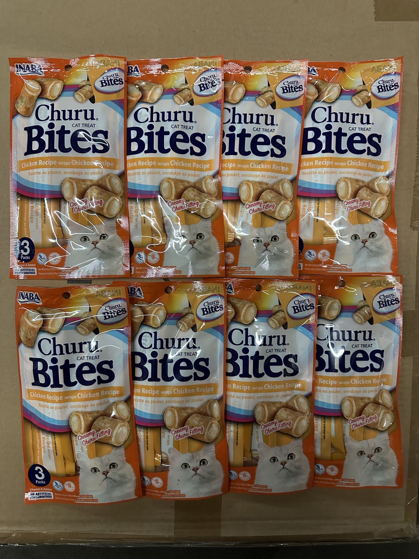 24 Tubes Chicken Bites Cat Treat, New