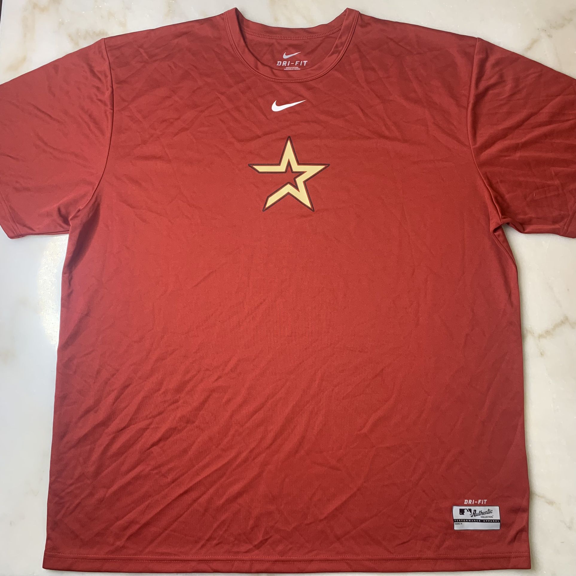 Vintage Houston Astros NIKE DRI FIT MLB Baseball T Shirt - Men’s Size XL