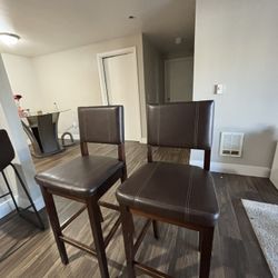 Brown bar stool chairs 