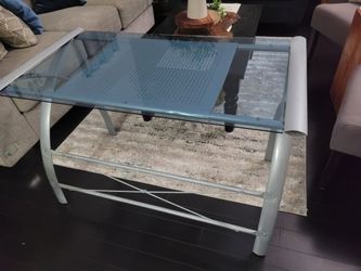 Desk $20 metal with glass
