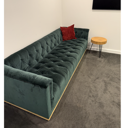 Luxury Emerald Green Velvet Tufted Sofa